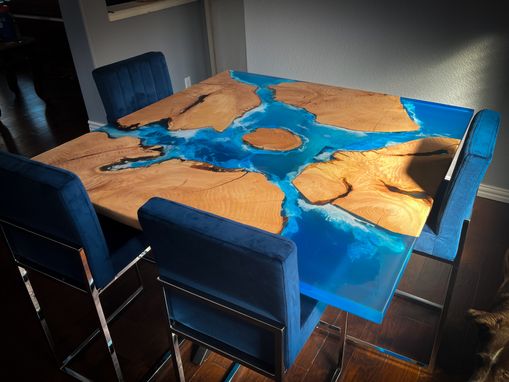 Custom Made Monterey Cypress Oceanic River Table