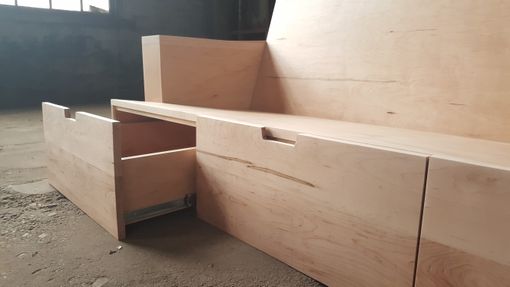 Custom Made Modernist Maple Sofa Storage Frame