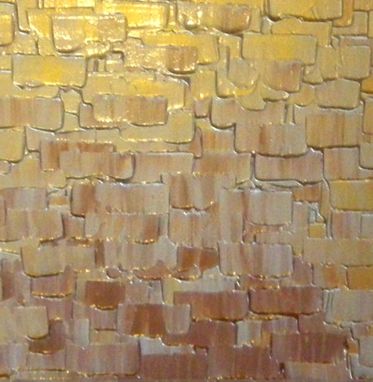 Custom Made Gold Palette Knife Painting, Original Abstract Art, Bronze Large Painting, By Lafferty - 24x36