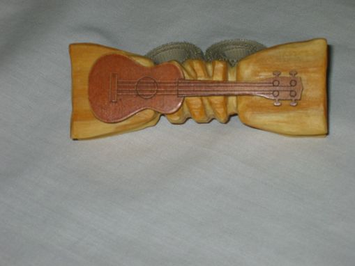 Custom Made Bow Tie - Ukulele In Wood