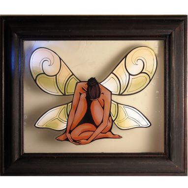 Custom Made Crouched Faerie Print Framed