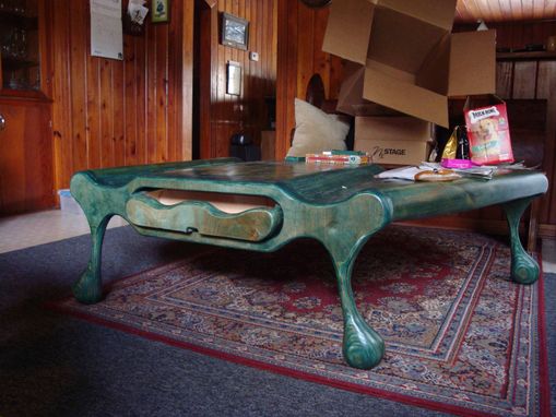 Custom Made Green Coffee Table