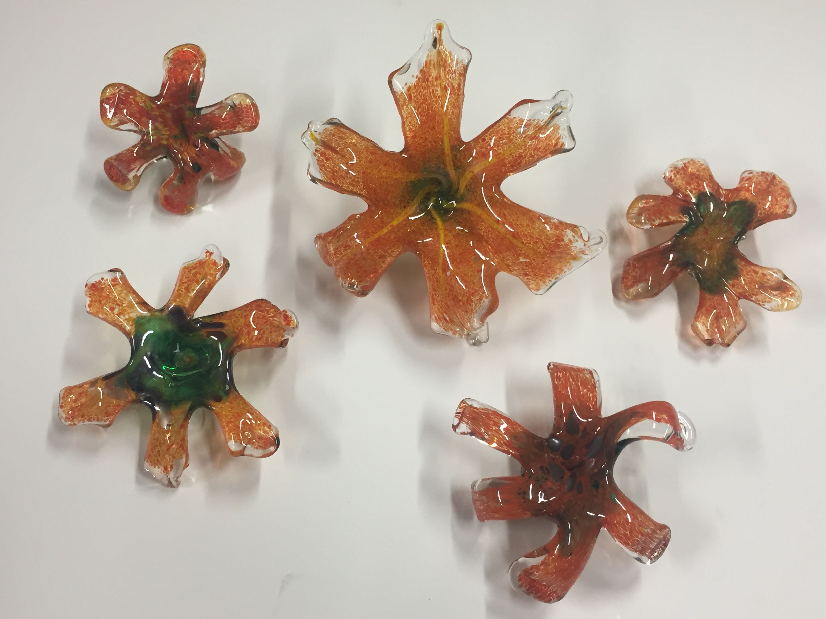 Custom Glass Tiger Lily Wall Art by WolfMattick Glass Studio