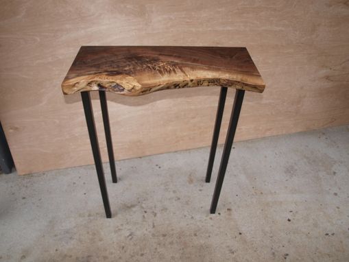 Custom Made Live Edge Walnut Console Table