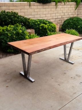 Custom Made Live Natural Edge Old Growth Redwood Dinning Table
