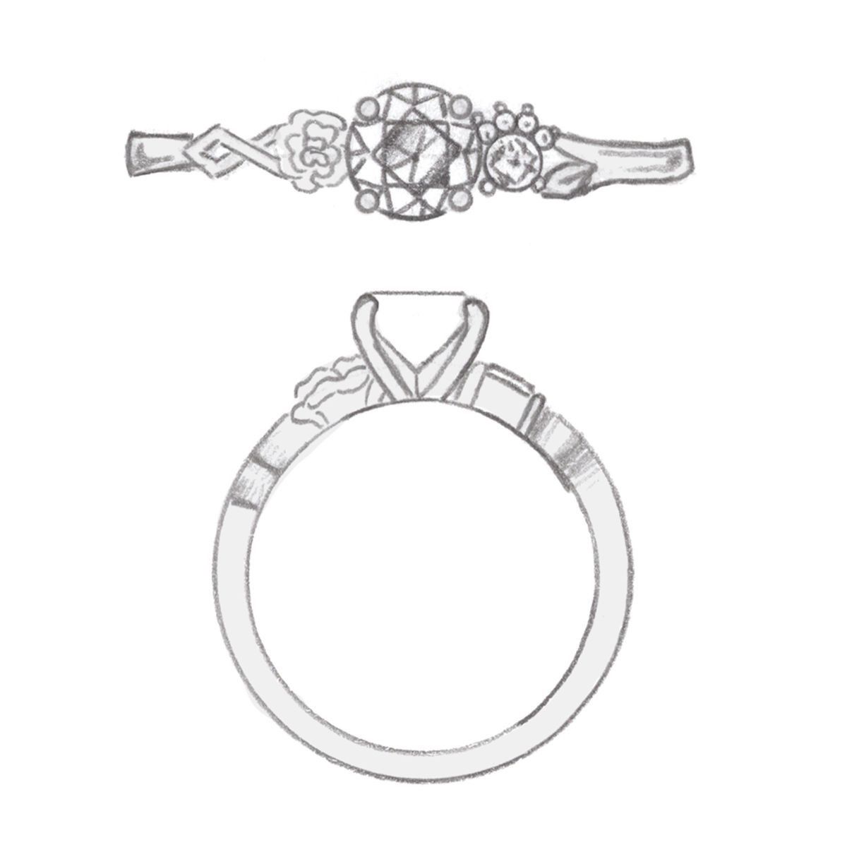 Rose engagement ring designs | CustomMade.com