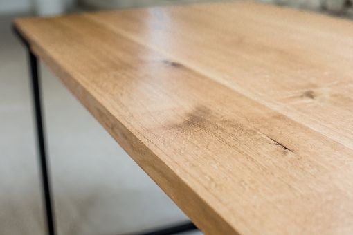 Custom Made Modern Industrial Dining Table - Mid Century Table - Scandinavian - Solid Wood + Steel Furniture