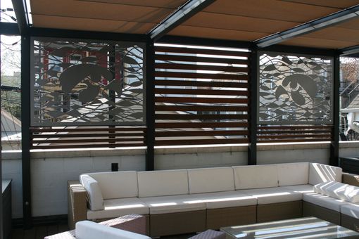 Custom Made Outdoor Metal Privacy Screens For Chicago Rooftop