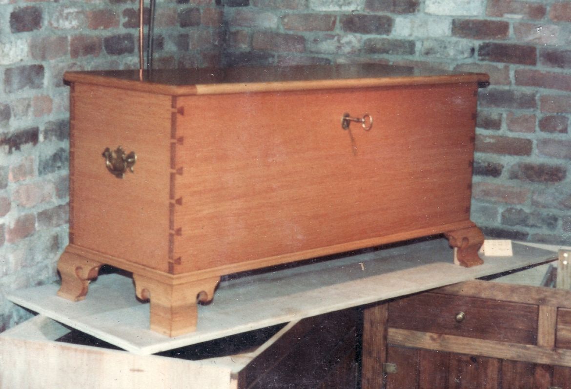 Hand Crafted Dovetailed Pine Blanket Chest By Gene Lyman Cabinetmaker