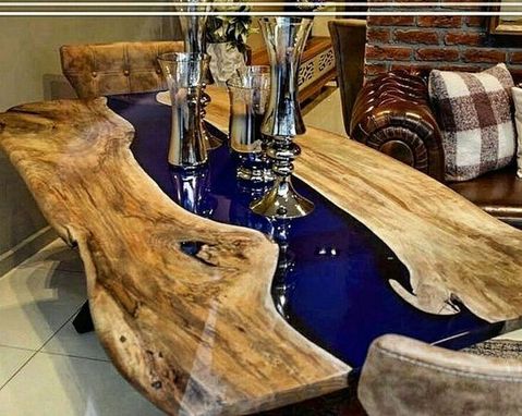 One of a Kind Live Edge Epoxy Countertops For Sale