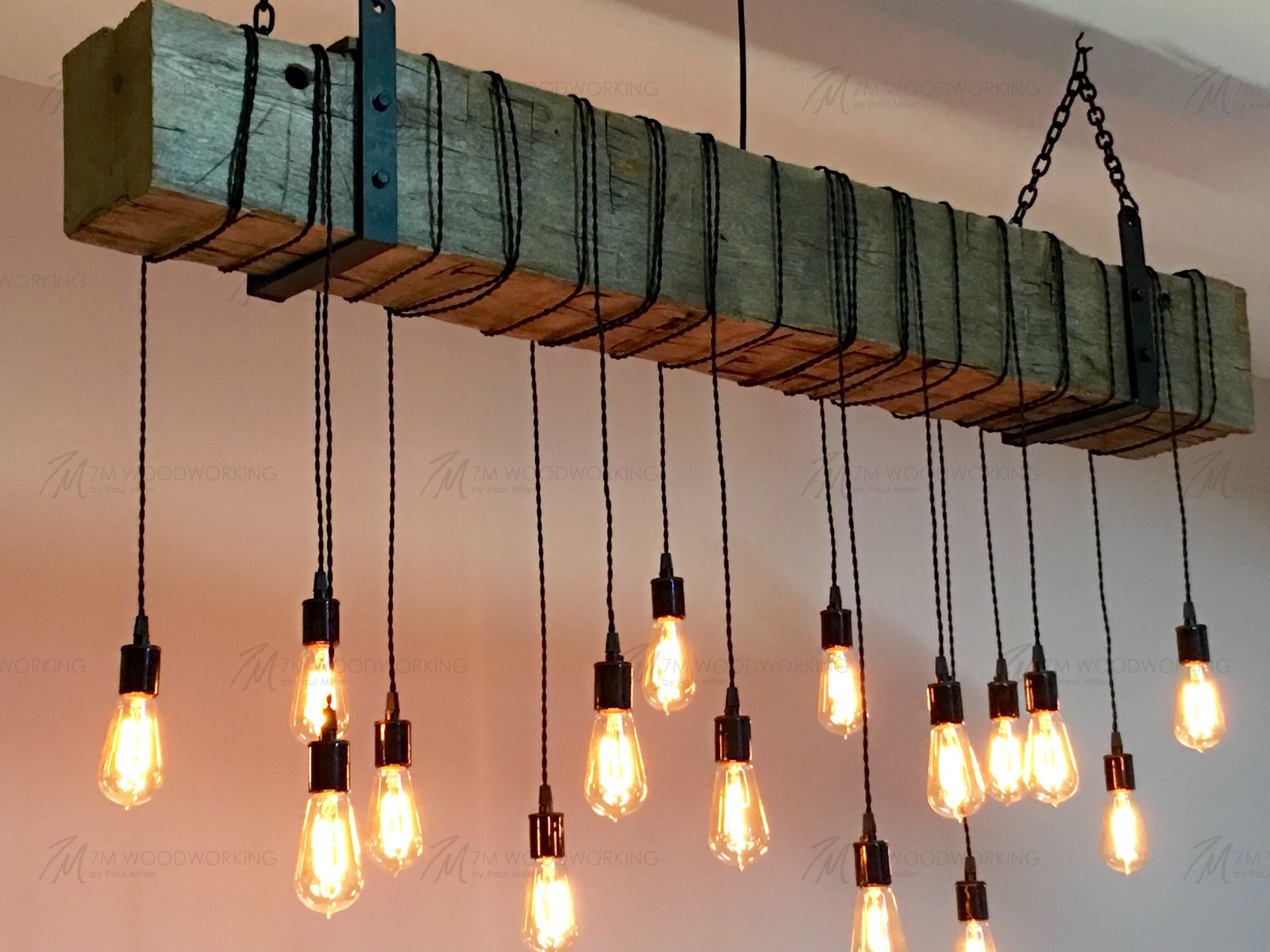 A Custom Reclaimed Barn Beam Chandelier Light Fixture Modern A Custom Reclaimed Barn Beam Chandelier Light Fixture Modern Rustic Restaurant Bar Lighting Made To Order From 7m Woodworking