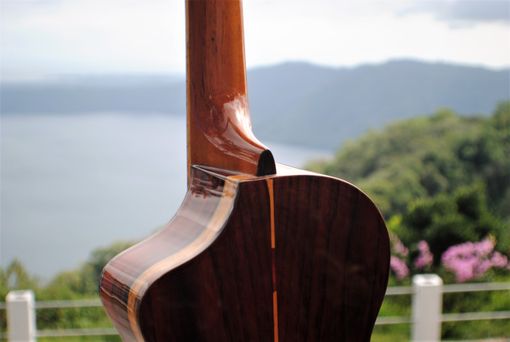 Custom Made Pinol Guitars And Ukuleles Style Om-000  Solid Cocobolo Rosewood Body / Mahogany Top (Free Shiping)