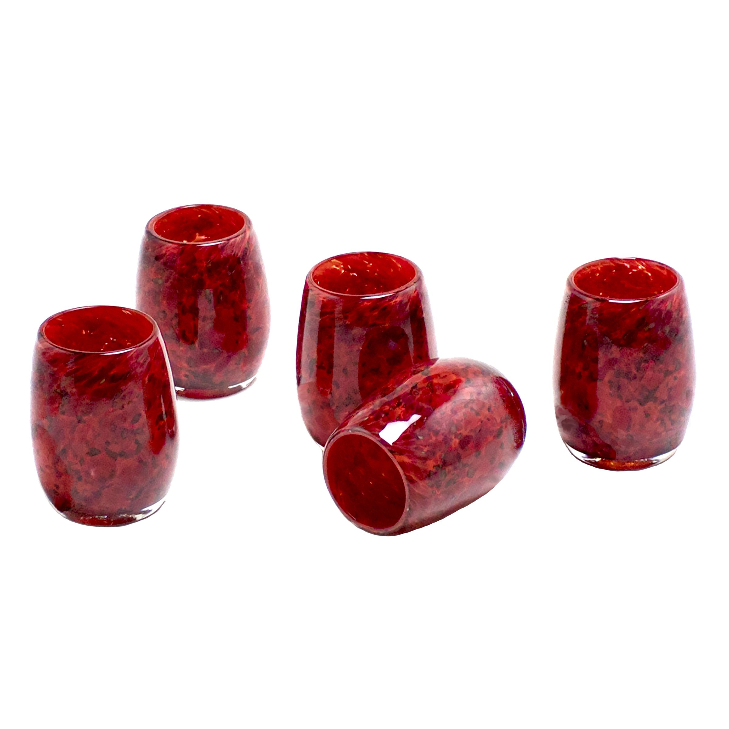 Buy Custom Made Votive Candle Holder. Hand Blown Art Glass In Red