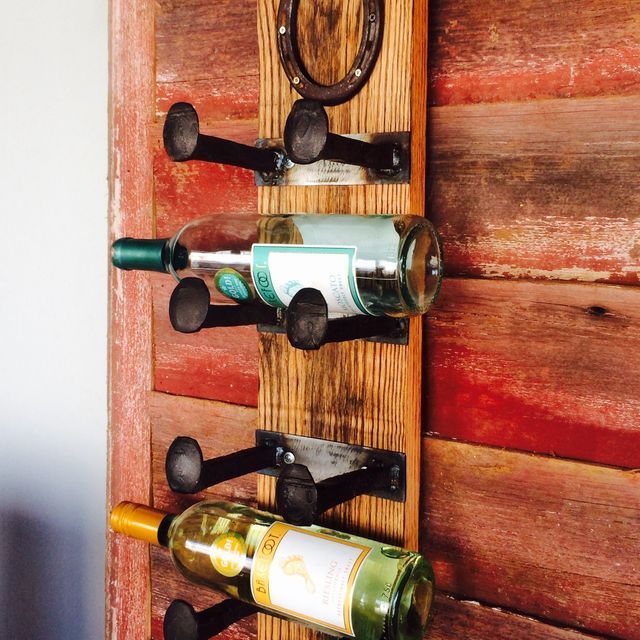 A Hand Crafted Railroad Spike Wine Rack With Lucky Horseshoe A Hand Crafted Railroad Spike Wine Rack With Lucky Horseshoe Made To Order From Virginia Build Works Custommade Com