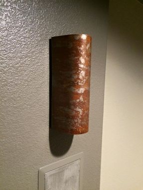 Custom Made Rusted Steel Wall Sconce