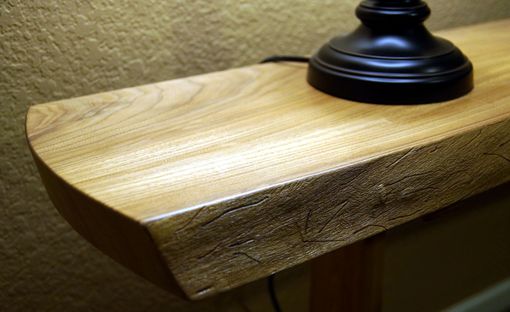 Custom Made Live Edge Oak And Cedar Trestle Table