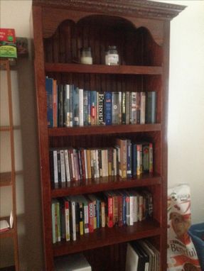 Custom Made Large Ornate Pine Bookshelf/Cabinet (2 Part System)