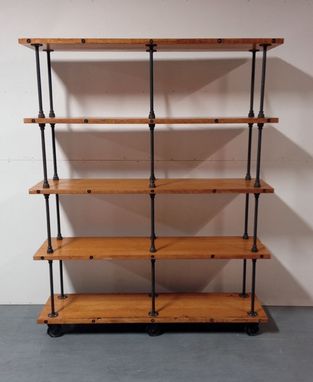 Custom Made Industrial Iron Pipe Storage Shelf