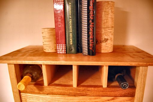Custom Made Wall Hanging Wine Rack / Bookshelf