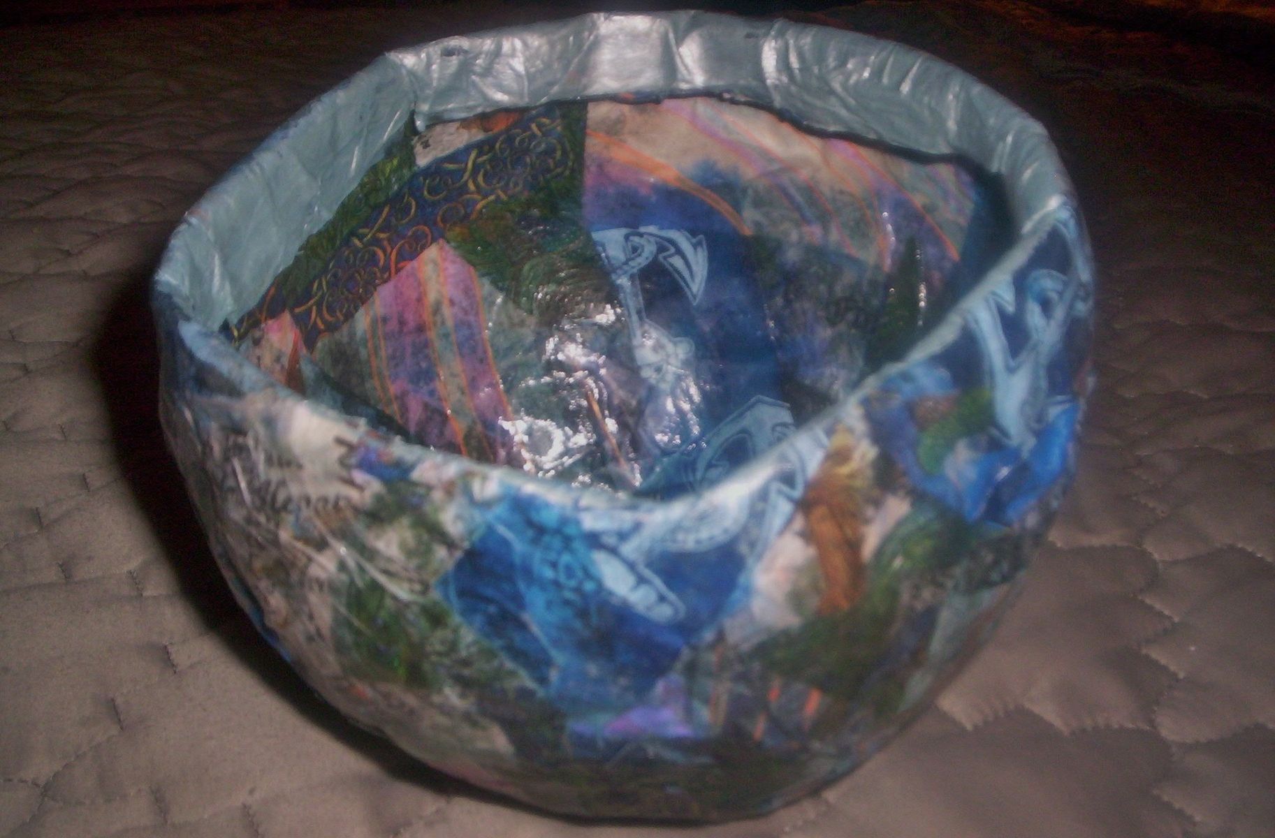 Buy Custom Made Paper Mache Decorative Bowl, made to order from karenk
