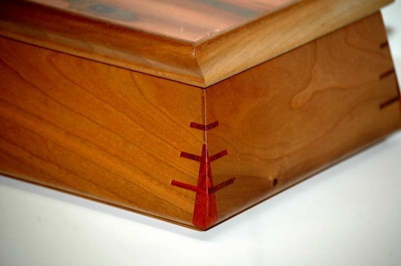 Hand Crafted Cherry Tapered Box by WoodenItBeNice