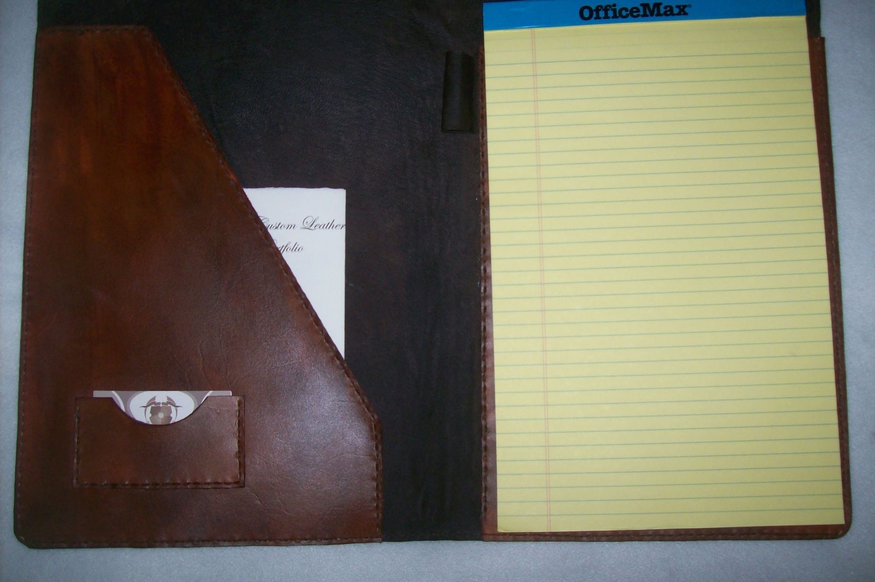 Buy Hand Crafted Custom Leather Legal Size Portfolio/Padfolio, made to
