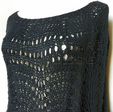 Custom Made The Scallops And Lace Poncho / Capelet - In Black