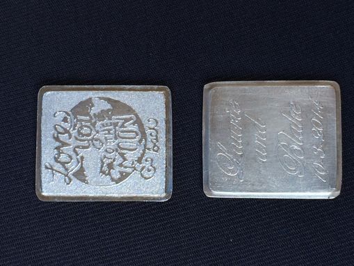 Custom Made Wedding Cuff Links In Sterling Silver