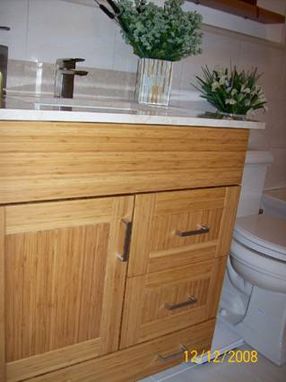Custom Made Custom Bamboo Bathroom Cabinetry