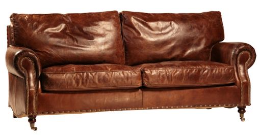 Custom Made English Arm Leather Sofa