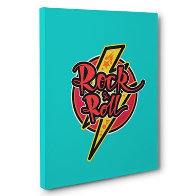 Custom Made Rock And Roll Music Canvas Wall Art