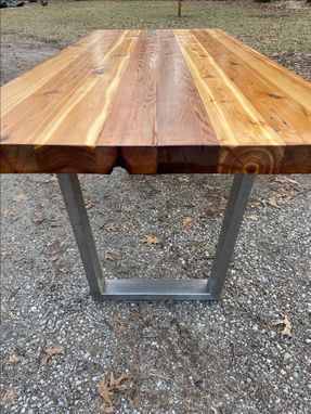 Custom Made Reclaimed Cedar Dining Room Table