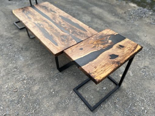 Custom Made River Coffee Table And Matching End Tables