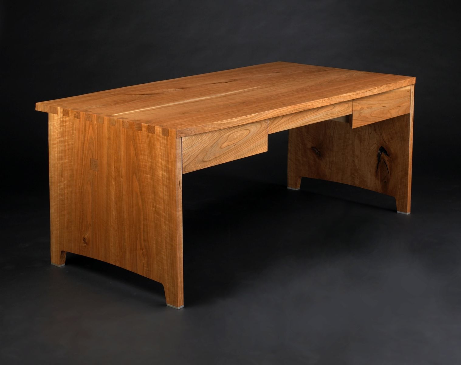 Handmade Cherry Slab Desk By Michael W Dreeben Inc 