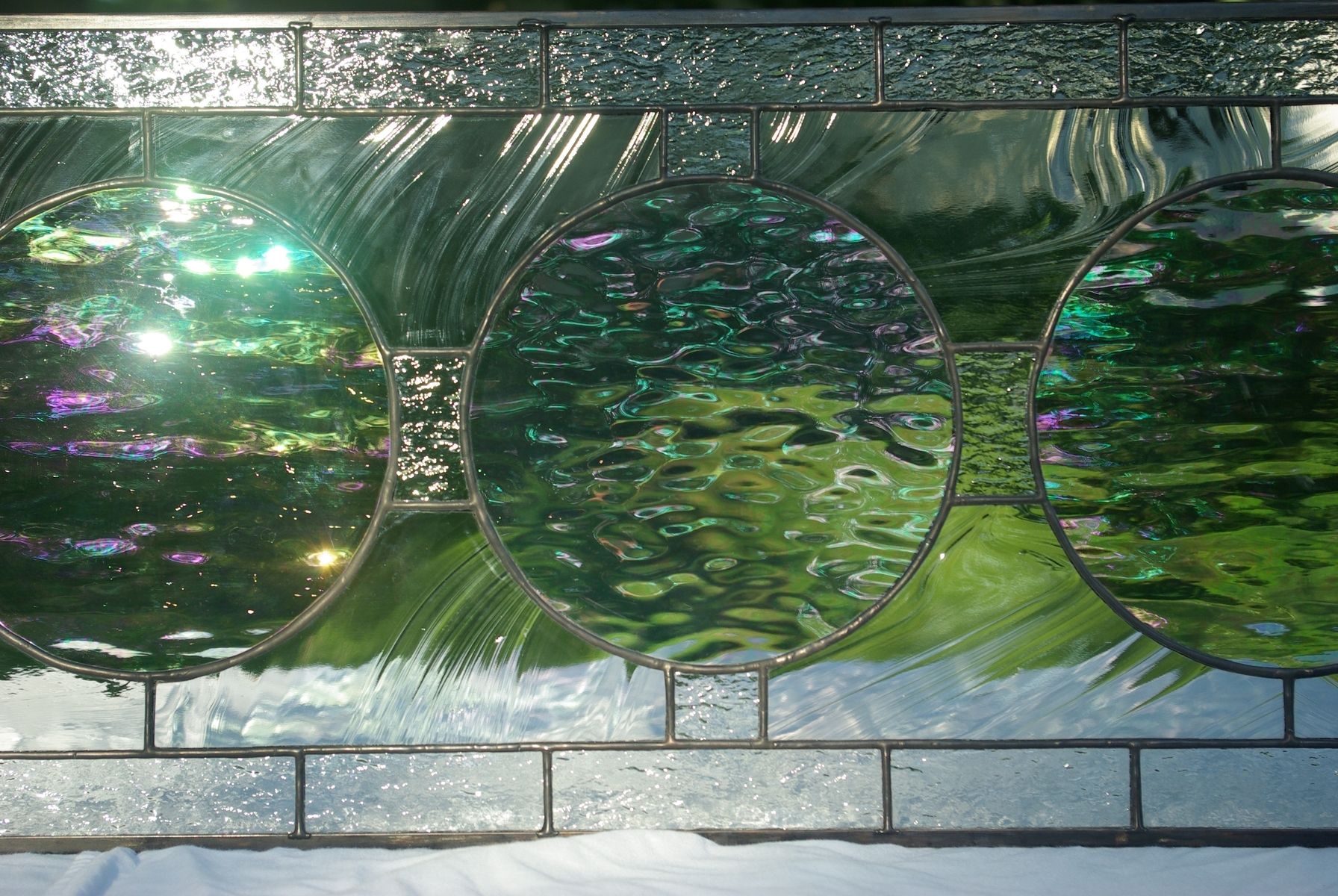 Custom Made Transom (Clear Transom) by Dancing Light Stained Glass