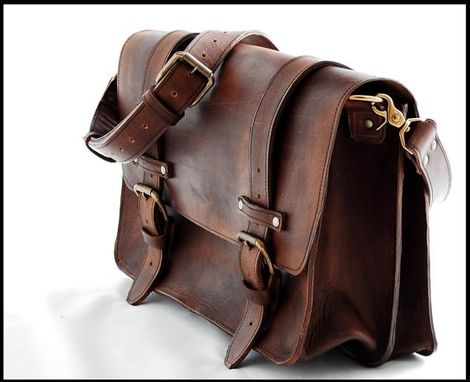 Custom Made 16 Inch Laptop Bag Bag With Matching Leather Strap