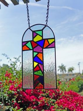 Custom Made Stained Glass Cross