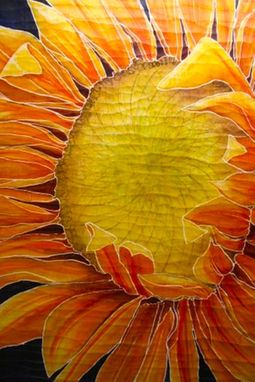 Custom Made Cracked Linen Sunflower Tapestries
