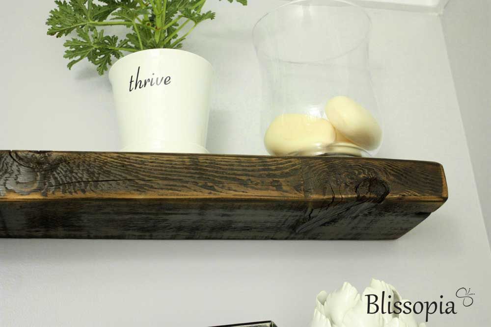 Buy Hand Crafted Reclaimed Wood Floating Shelf, made to order from