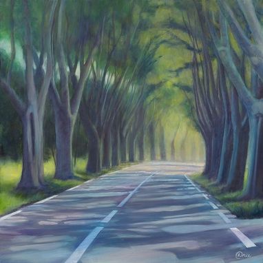 Custom Made The Road To Arles (Southern France) - Fine Art Print On Canvas, Unstretched (20