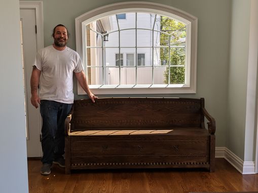 Custom Made Custom Oak Bench