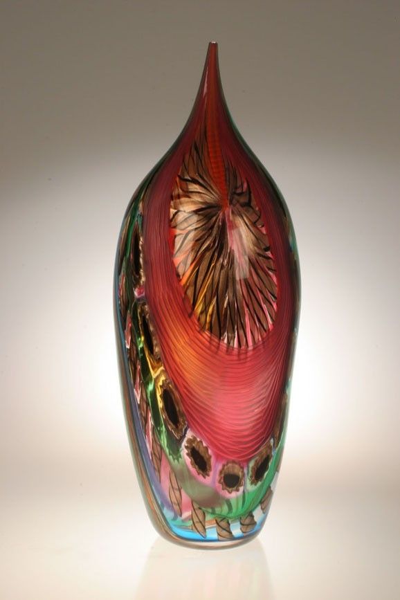 Hand Crafted Murano Art Glass Vase By Gianluca Vidal by Joseph Wright ...