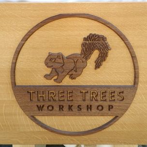 Tournament size wooden chess board with carved border and wooden pieces —  Three Trees Workshop