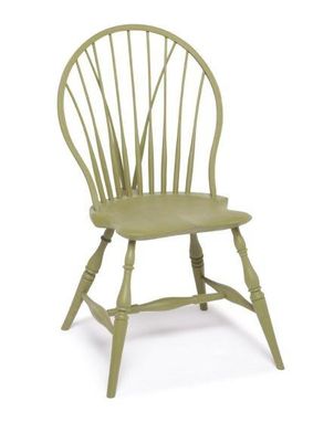 Custom Made Pinched Hoop-Back Windsor Chair With Tail Brace