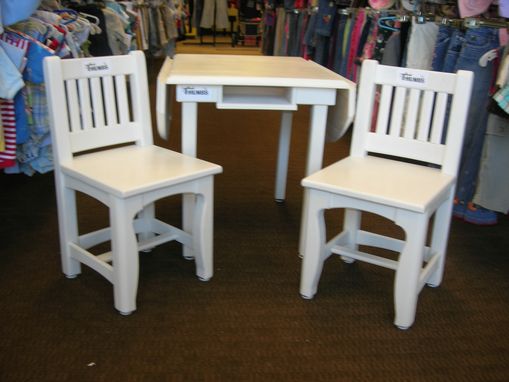 Custom Made Children's Drop Table And Chair Set