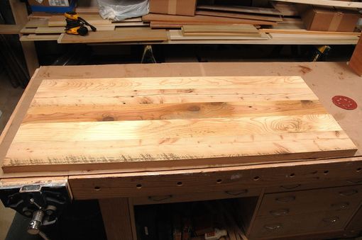 Custom Made Reclaimed Pine Countertop