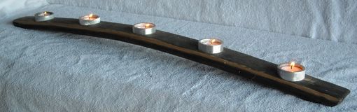 Custom Made Wine Stave Candle Holders