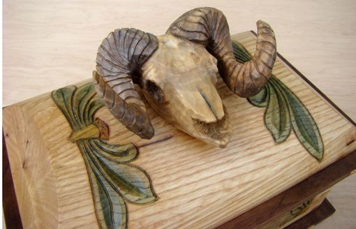 Custom Made Big Horn Sheep Skull Box