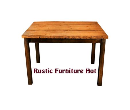 Custom Made Rustic Farmhouse Table; Reclaimed Wood Modern Industrial Farm Table