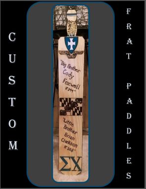 Custom Made Fraternity Paddle, Big Brother Gift,Custom Paddles, Frat Paddles,Unique Fraterity Paddles,
